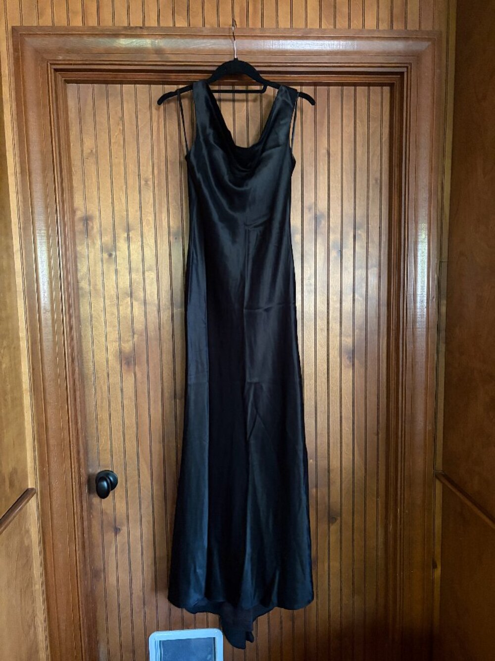 a.b.s. evening collection. Long Black formal fitted dress.